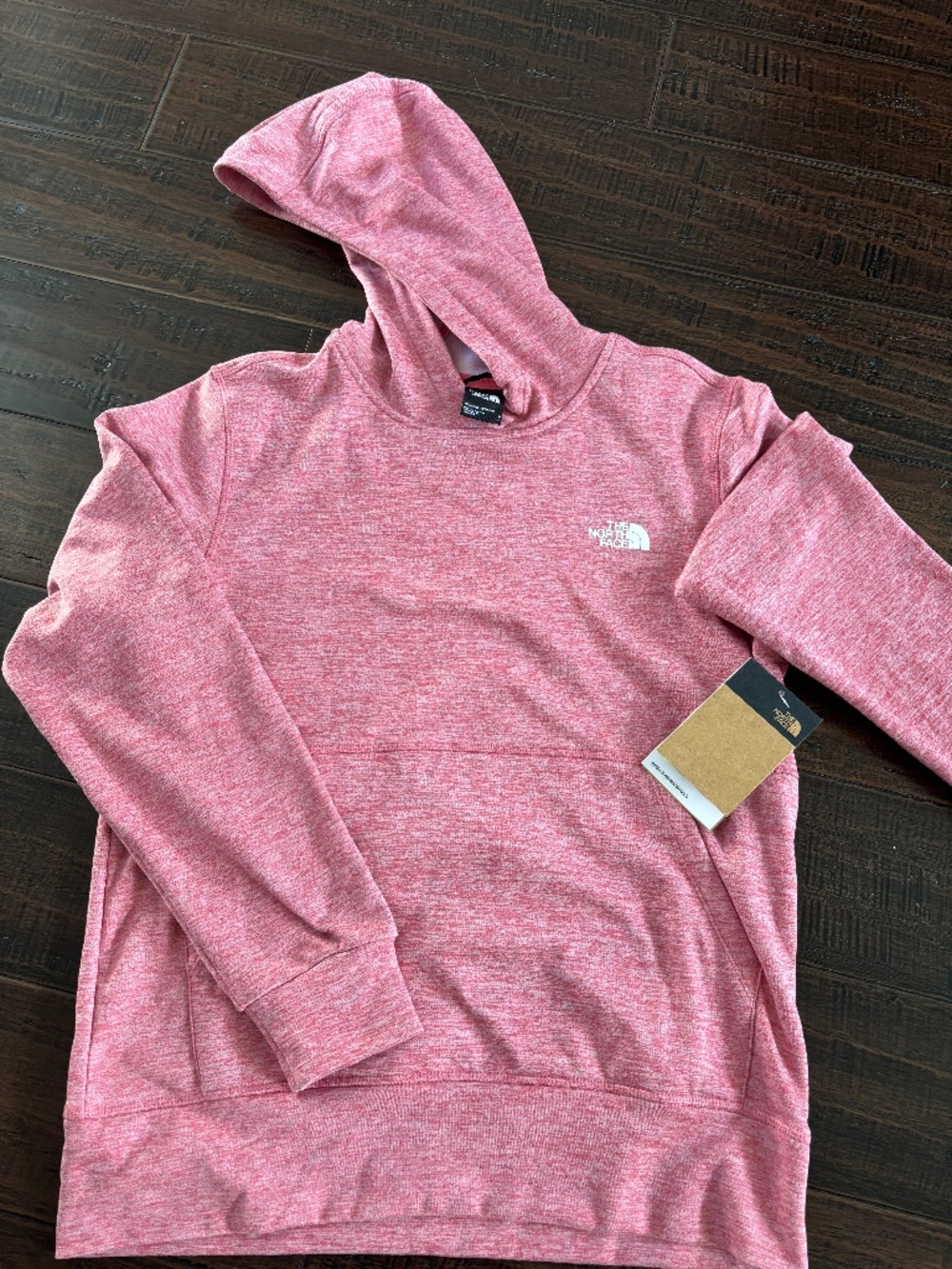 The North Face Sleek Smooth Pullover Fleece Hoodie  NWT, szS, Coral Pink Heather